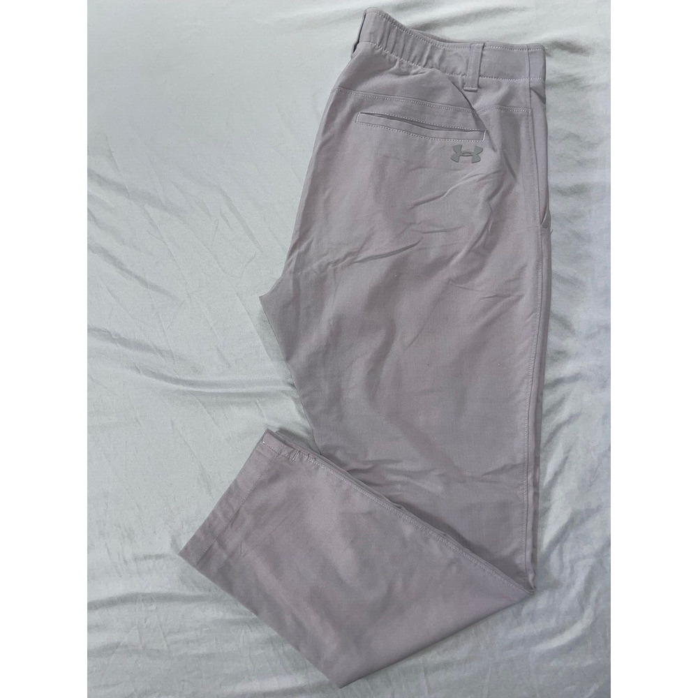 Under Armour Flat Front Flex Waist Microfiber Golf Pants. Men's 34X30, GUC!!